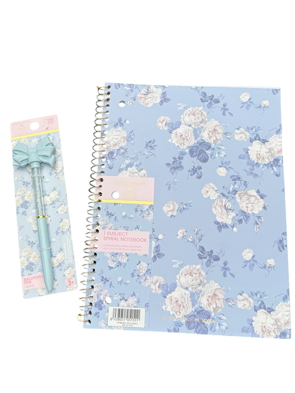 LoveShackFancy blue Pen & notebook set